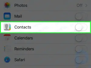 Cómo dejar de sincronizar contactos de iPhone con iCloud