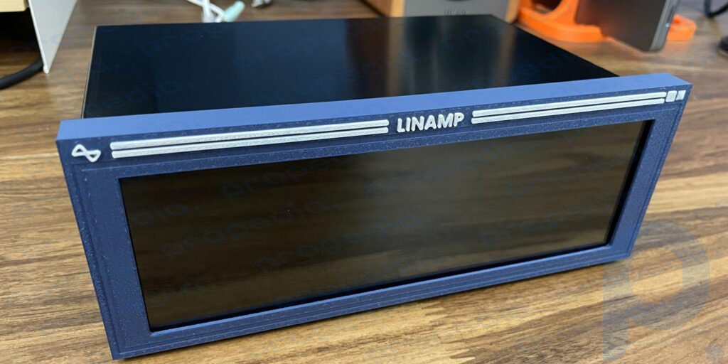 Présentation d'une version physique du lecteur Winamp - Système audio Linamp
