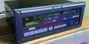 Présentation d'une version physique du lecteur Winamp - Système audio Linamp