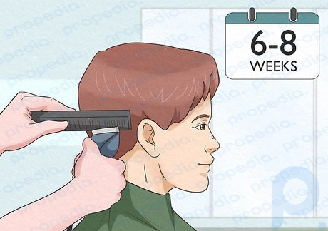 ステップ 4 髪の成長を促進するために、6 ～ 8 週間ごとにヘアカットを受けてください。