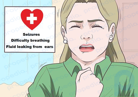 Adım 1 Nöbet geçirme, nefes almada zorluk veya kulaklardan sıvı sızması durumunda acil tıbbi yardım alın.