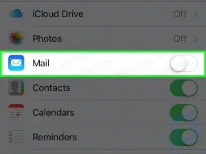 Como desligar o iCloud Mail em um iPhone