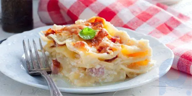 Recette de lasagne au jambon et fromage
