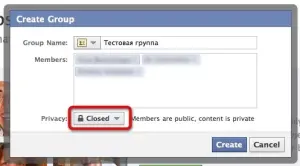 Facebook* Groups: a convenient tool for small groups of people