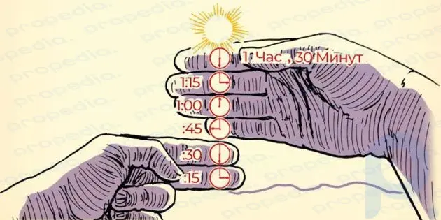 Life hack: how to find out how much time is left until sunset using only your fingers