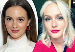 Leighton Meester dyed her hair platinum blonde and became a real sex bomb