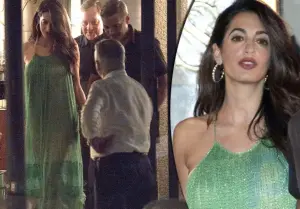 Paparazziler, genç anne Amal Clooney'nin yarı saydam bir elbise içindeki figürünü “ortaya çıkardı”