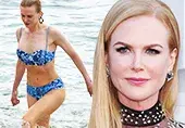 48-year-old Kidman showed off her perfect body in a swimsuit