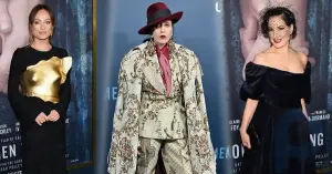 Olivia Wilde, Beverly Hills'teki 'Kadın Konuşması' filminin galasında altın korseyle dikkatleri üzerine çekti