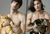 8 handsome men hugging cats: photos that will make you purr
