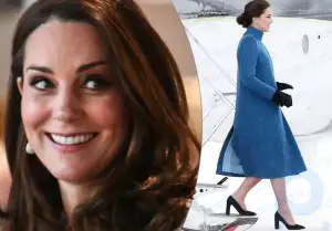 Maçãs na neve: a grávida Kate Middleton com sapatos leves congela nos montes de neve noruegueses, sem mostrar