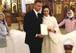 As primeiras fotos do casamento de Dmitry e Anastasia Tarasov apareceram na internet