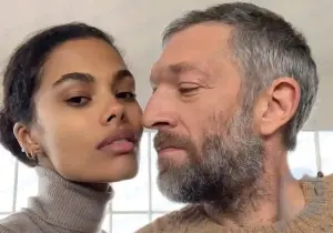 Vincent Cassel's pregnant wife posed nude for a magazine cover