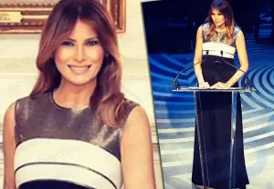 The queen is back: Melania Trump showed off a spectacular image, appearing in public without her husband for the first time in a long time