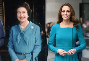 La futura reina consorte Kate Middleton copia el estilo de Isabel II