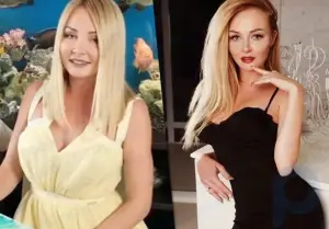 No novo vídeo, Daria Pynzar não parece tão magra como na maioria das fotos de seu Instagram (uma organização extremista proibida na Rússia)