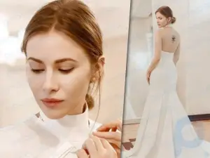 Simply ingenious: what dress Tata Bondarchuk wore when she got married for the second time