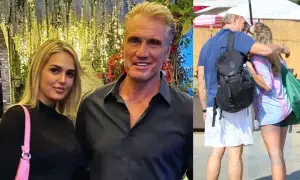 In paparazzi photographs, 62-year-old Dolph Lundgren and his 24-year-old fiancée look like father and daughter, despite their passionate relationship