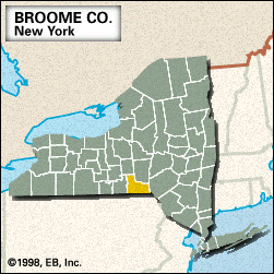 Карта-локатор округа Брум, штат Нью-Йорк.