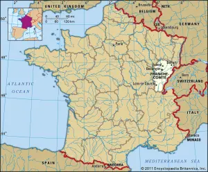 Franco Condado: región histórica y antigua, Francia