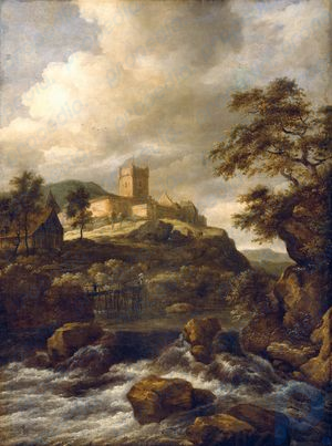 Ruisdael, Jacob van: Cascada con el castillo de Bentheim más allá