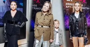 Sobchak came out with her son, Chebotina in extremely short shorts: stars at the opening of the Luminar art space