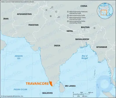 Траванкор: историческое государство, Индия
