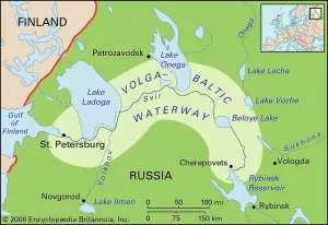 Volga-Boltiq suv yo'li: suv yo'li, Rossiya