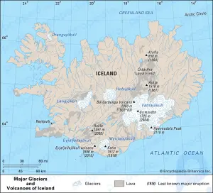 エイヤフィヤトラヨークトル。氷河、アイスランド