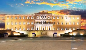 Здание греческого парламента: здание, Афины, Греция