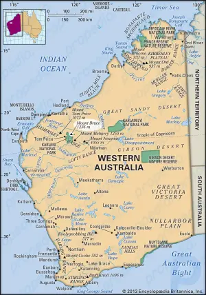 Гора Брюс: гора, Западная Австралия, Австралия