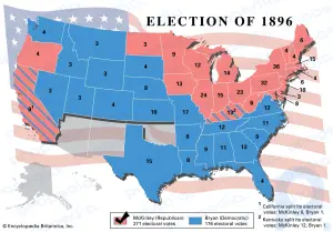 United States presidential election of 1896: United States government