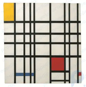 Komposition mit Gelb, Blau und Rot: Gemälde von Mondrian