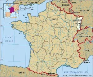 Alsace: historical region and former région, France