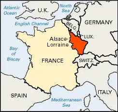 Alsace Lorraine: territorio, Francia