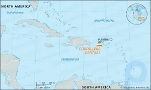 Центральные Кордильеры: горы, Пуэрто-Рико