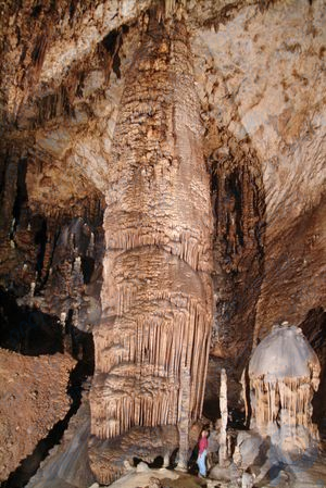 New Mexico'nun güneydoğusundaki Carlsbad Mağaraları Ulusal Parkı'ndaki Slaughter Canyon Mağarası'ndaki Monarch oluşumu.