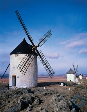 スペイン、カスティーリャ・ラ・マンチャの風車