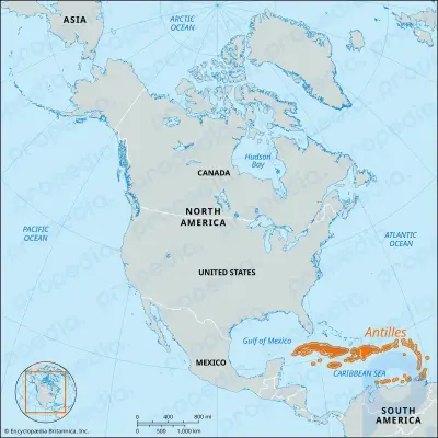 Antiller: adalar, Atlantik Okyanusu