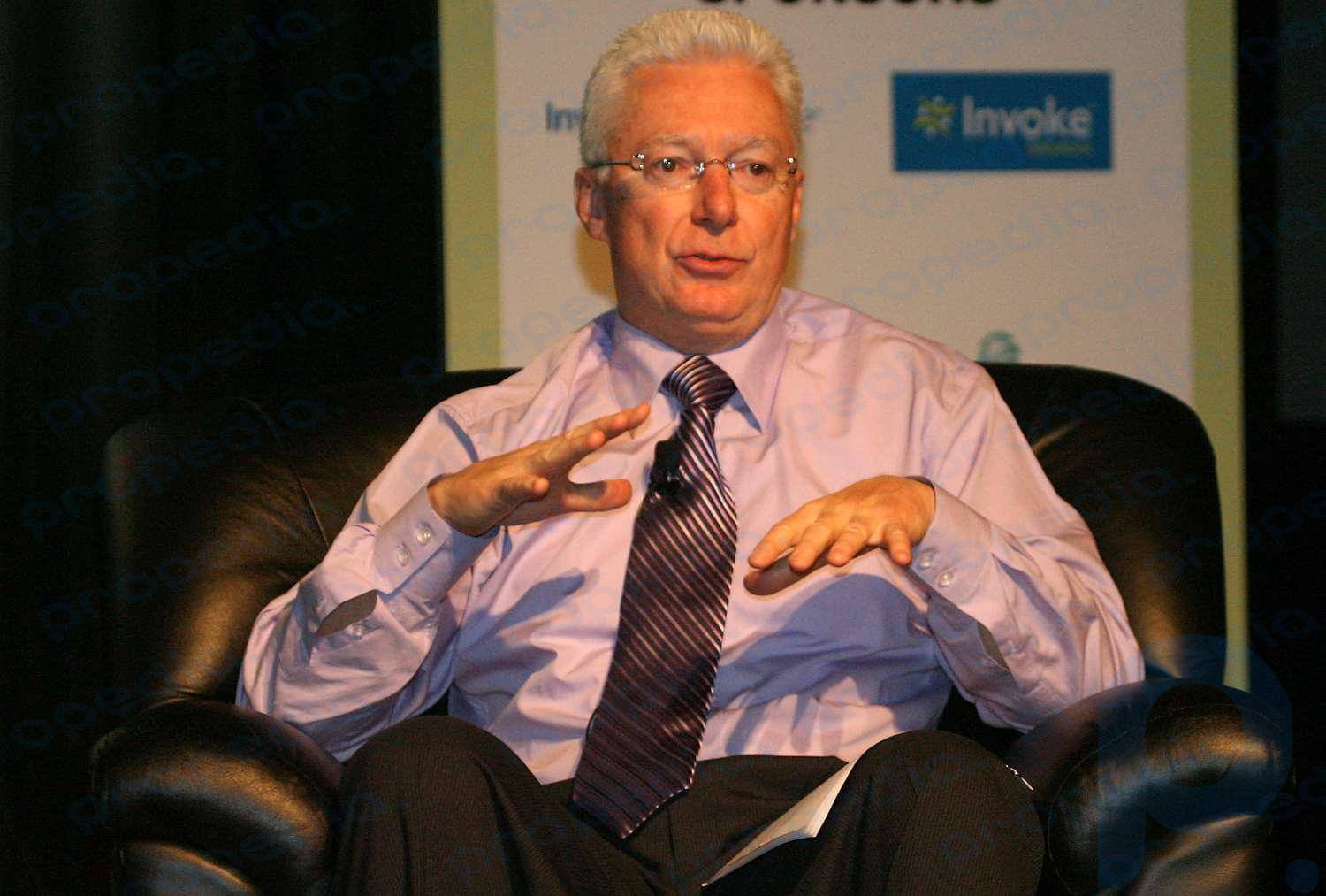 A.G. Lafley speaks at the International Institute of Research Front End of Innovation Conference in Boston in 2008.