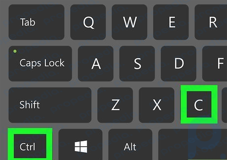 Step 2 Press Ctrl+C on your keyboard.