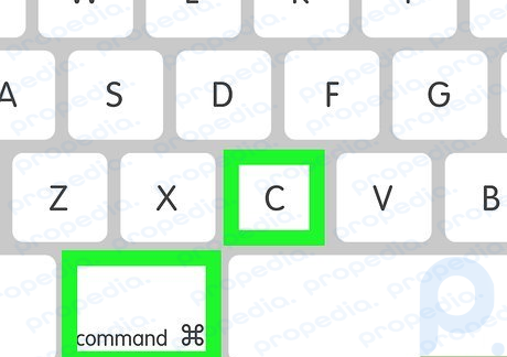 Schritt 2 Drücken Sie ⌘ Cmd+C auf Ihrer Tastatur.