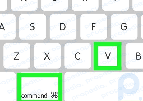 Schritt 4 Drücken Sie ⌘ Cmd+V auf Ihrer Tastatur.