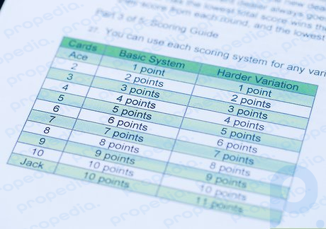 Step 1 You can use each scoring system for any variation of the game.