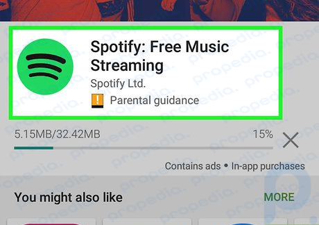 Шаг 1 Загрузите Spotify из Play Store.