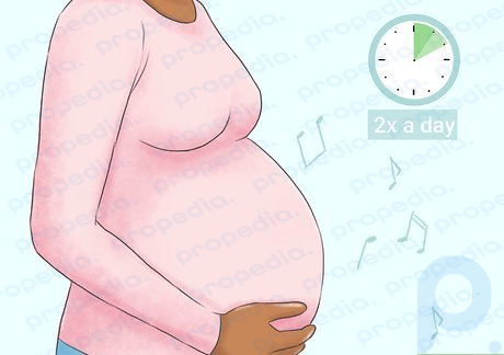 Step 3 Expose your baby to 5-10 minutes of music twice a day, or a maximum of 1 hour a day.