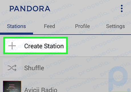 Paso 4: Toque Crear una nueva estación para seleccionar su propia estación.