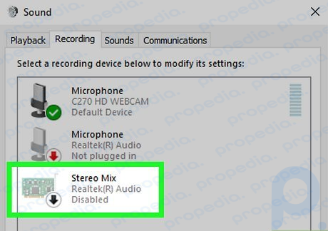 Schritt 5: Klicken Sie mit der rechten Maustaste auf „Stereo Mix“.