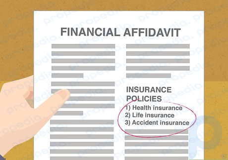 Step 5 Check information about insurance policies.