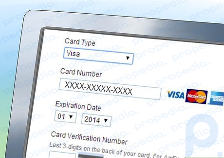 Step 7 Enter your credit card number to charge the remainder of the purchase if applicable.